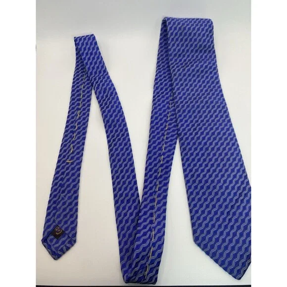 2 ROBERT TALBOTT ESTATE Silk Ties Hand Made in Monterey CA USA -1 Blue, 1 Yellow - Picture 2 of 7